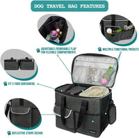 PetAmi Dog Travel Bag Organizer, Pet Supplies Diaper Tote - Large - 15.5"L x 9.5"W x 14.0"H / Charcoal - image 4