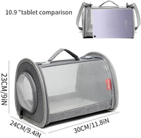 Guinea Pig Carrier Travel Small Animal Carrier Bag Lizard Bird Rabbit - 11.8"L x 9.4"W x 9.0"H / gray - image 2