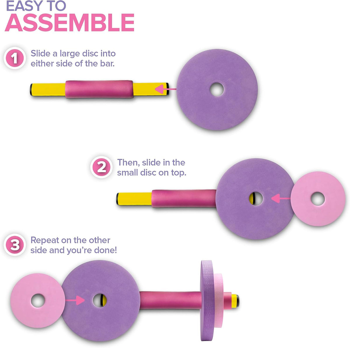 Modern Innovations Kids Weight Set Toy Dumbbells - Dumbbells / Pink/Purple - image 4