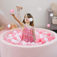 Ball Pit Balls for Toddlers, Crush Proof - Pink+White+Transparent / 200 balls - image 4