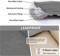 Easy-Going 100% Waterproof Dog Bed Cover Reversible Leak Proof Couch - Gray/Light Gray / 68x86 Inch - image 3