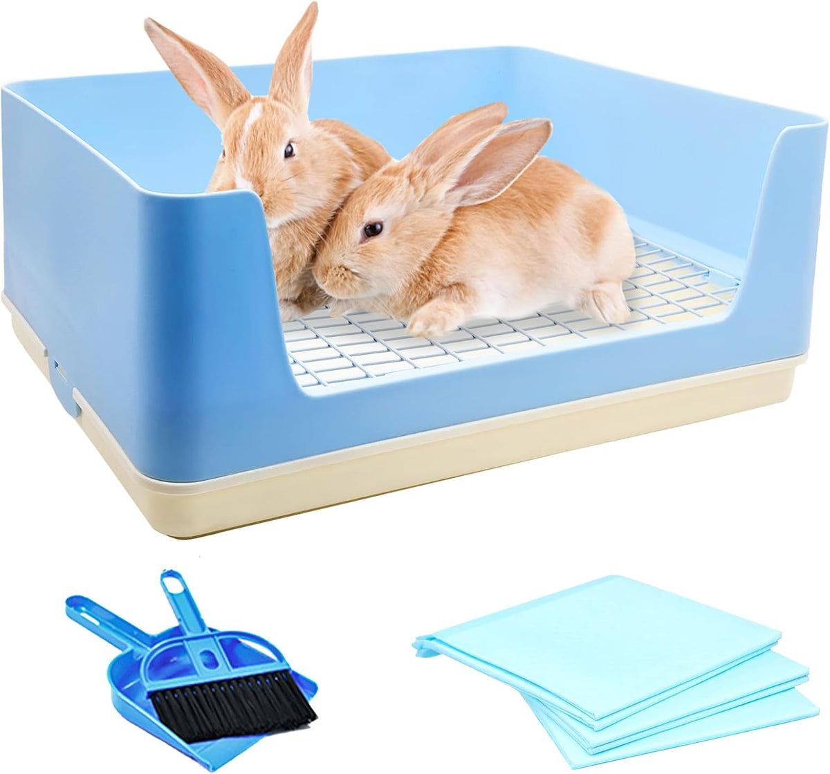VCEPJH Extra Large Bunny Litter Box for Cage - Blue