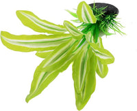 Silk Aquarium Plants for Betta Fish Tank, 2 Pcs 8 Inch Small Silk Aquarium Plant Aquatic Water Grass Decoration，Green-Yellow