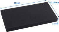 AQUANEAT Aquarium Filter Sponge Open Cell Foam Sheet Bio Sponge - 23" Lx 12.25"W x 2"H / Black - image 3