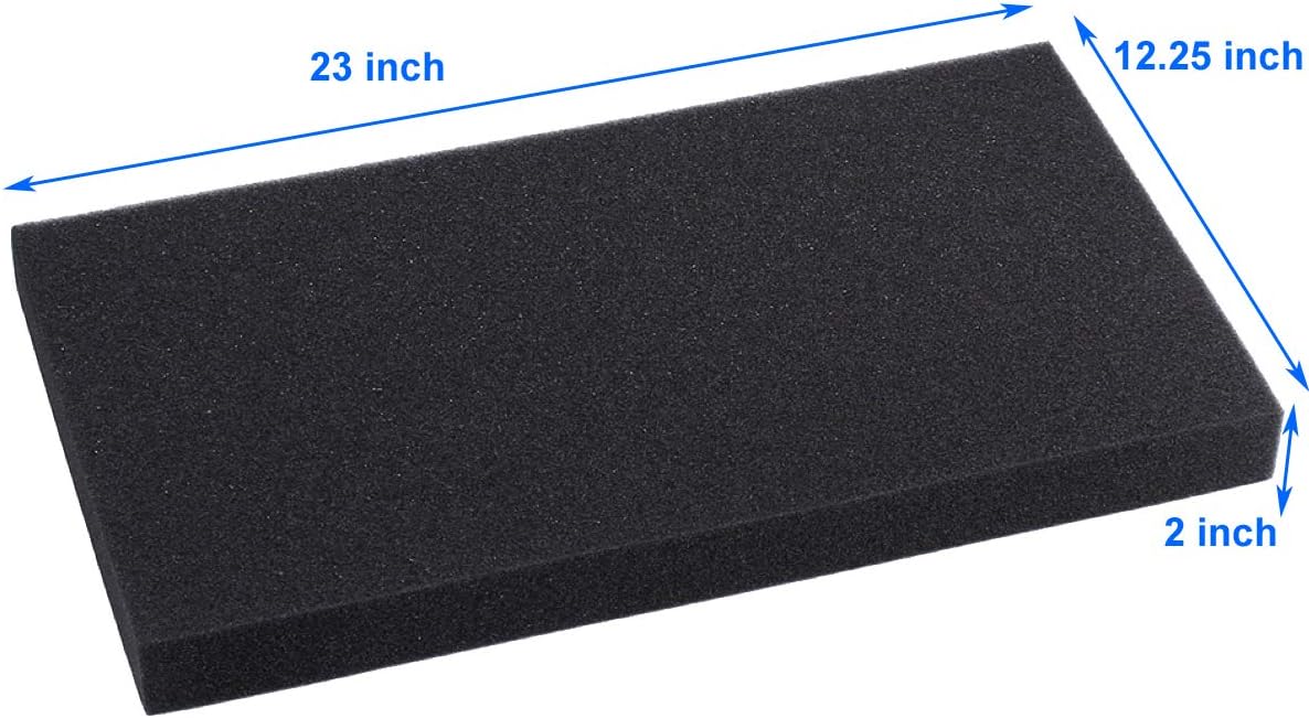AQUANEAT Aquarium Filter Sponge Open Cell Foam Sheet Bio Sponge - 23" Lx 12.25"W x 2"H / Black - image 3