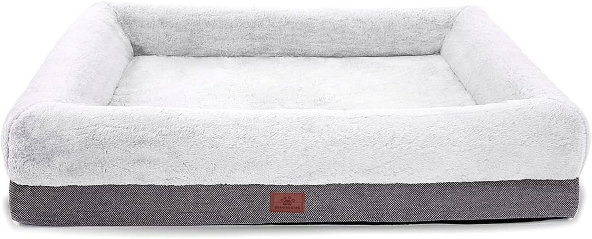 Orthopedic Dog Bed for Large Dogs - 36"L x 23"W x 6.2"Th / Gray