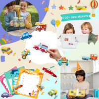 48 Sheets Stickers for Kids - 36 cars stickers - image 4