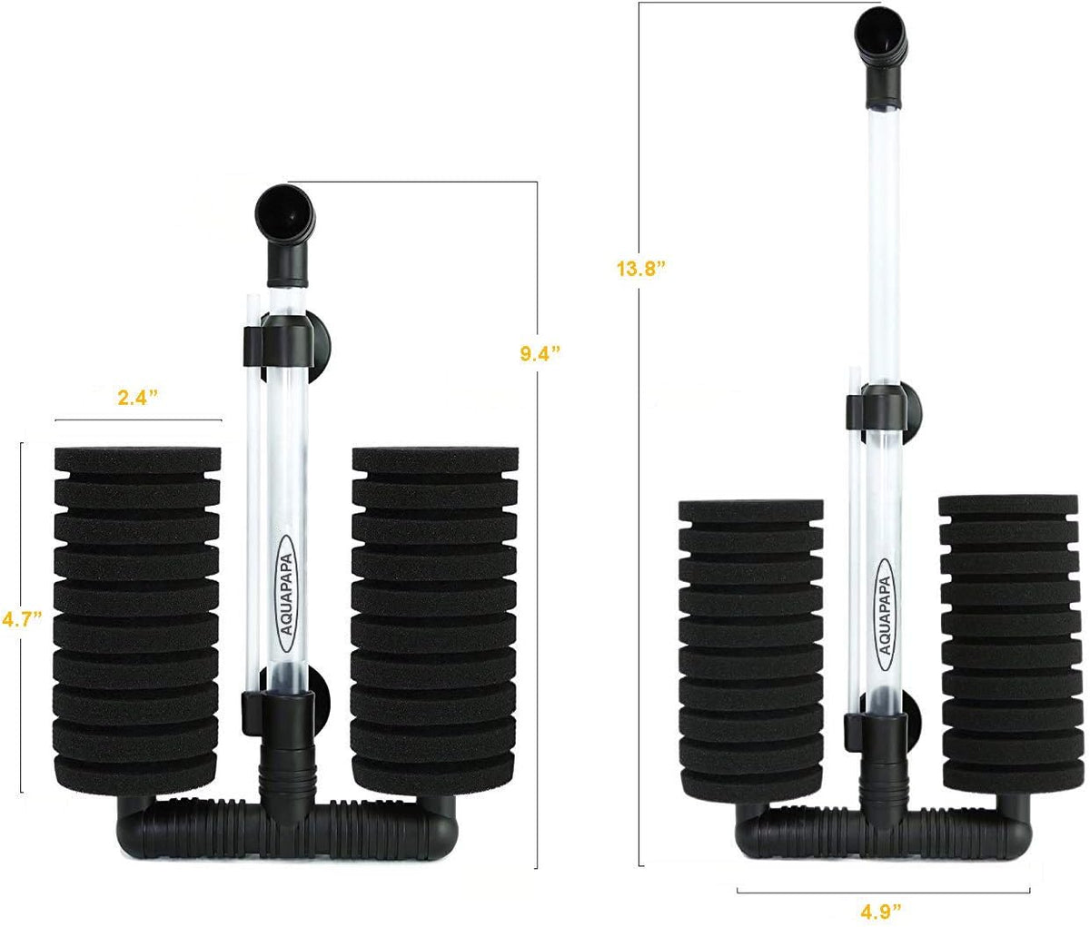 Aquarium Bio Sponge Filter 2 PCS for Fry Betta Shrimp Fish Tank Up - image 2