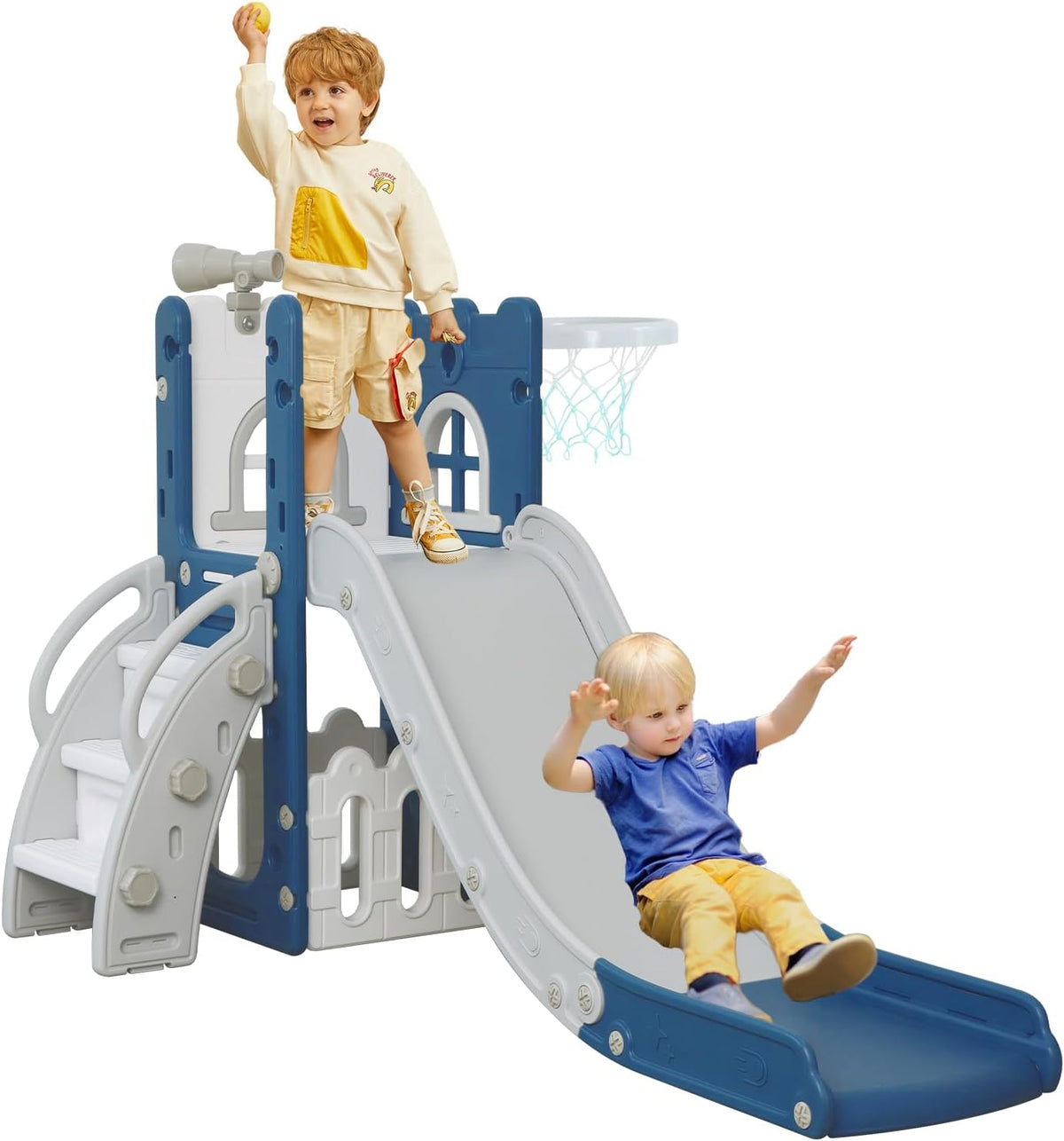 LulliSpace 6 in 1 Toddler Slide - Blue