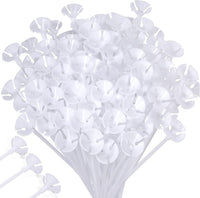 Pllieay 100 Pieces Balloon Sticks - 50pcs White Balloon Sticks