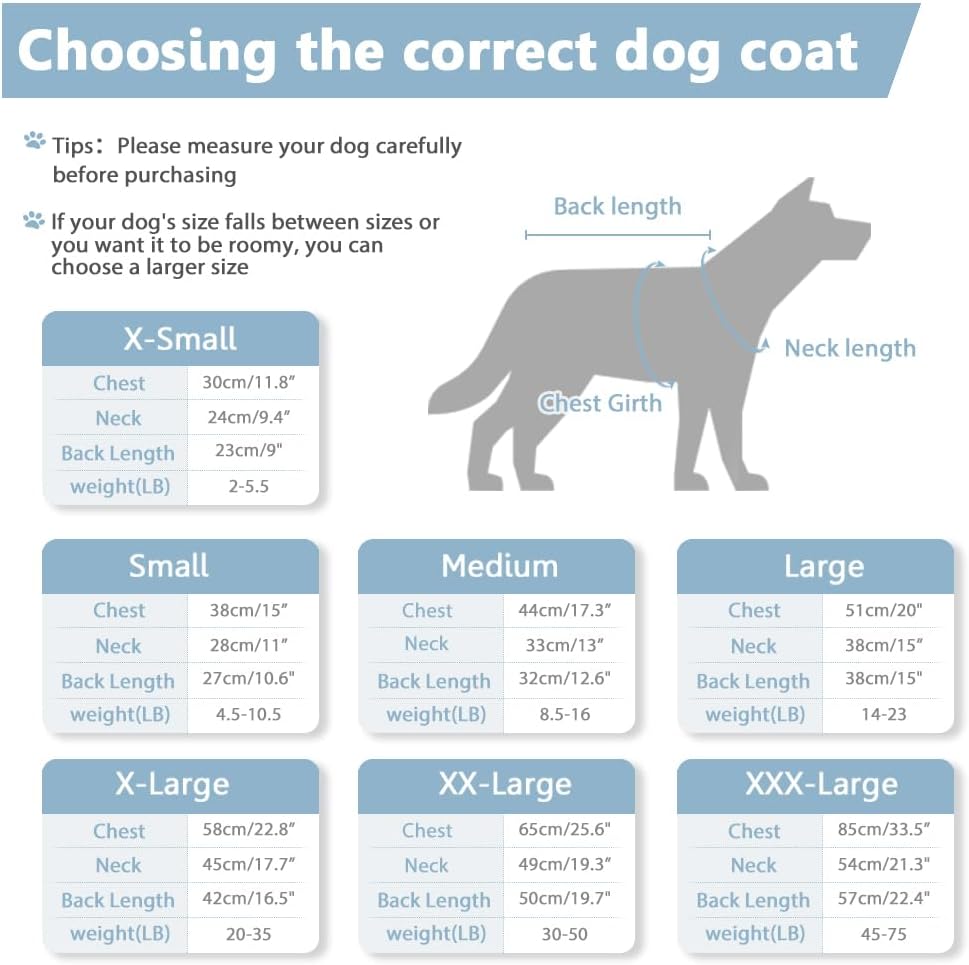 Dog Winter Coat,Warm Fleece Lined Dog Jacket with Leash Hole & Hood – Essentials for Dogs - light Blue / Large - image 3