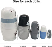 Konrisa set of six hand painted wooden unicorn nesting dolls - view 9