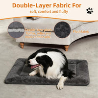 Dog Bed Mat 24x18, Washable Flat Pet Bed - 30x19" / Dark Gray - image 2