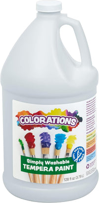 Colorations washable white tempera paint, paraben-free 1 gallon size - view 3