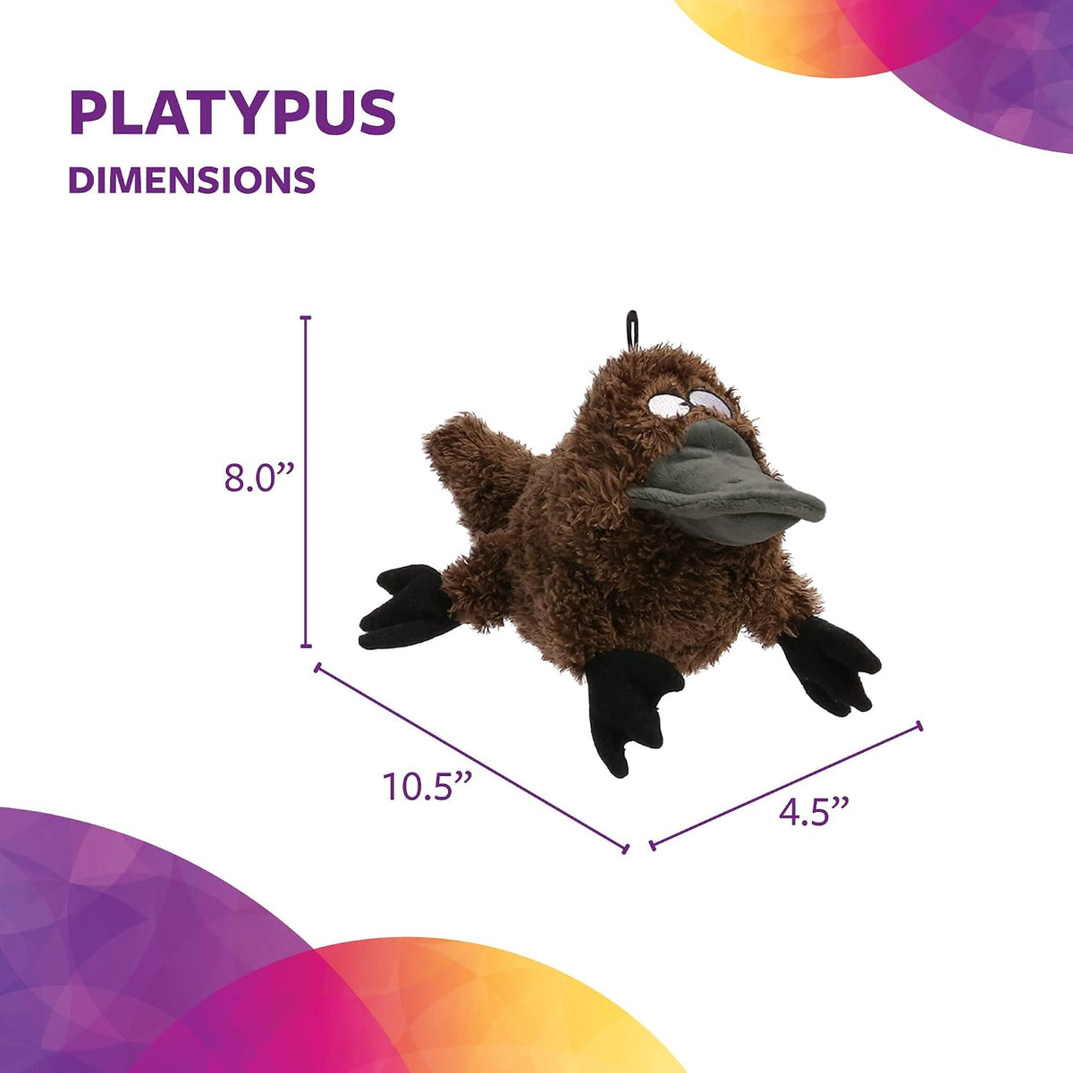 TrustyPup Strong 'N Silent Platypus Silent Squeak Plush Dog Toy - Large / Platypus - image 3