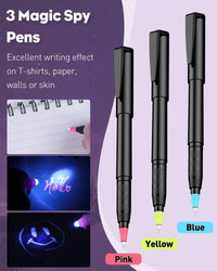 Uniclife invisible ink pen set with 3 spy pens and 3 UV LED keychain flashlights - view 5
