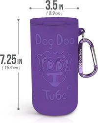 Dog Doo Tube Filled Dog Waste Bag Holders - Reusable Dog Poop Bag Tubes Designed to Keep in Odors and Germs