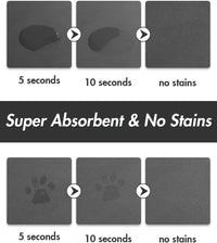 MontVoo-Absorbent Pet Feeding Mat-No Stains Pet Mat for Food - DARKGREY / 16"x24" - image 2