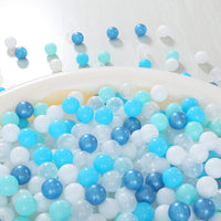 Realhaha Ball Pit Balls Baby Plastic Playpen Playball 2.15″ - Dark Blue Blue Green White Clear / 50 balls - image 2