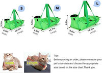 HDKUW Cat Grooming Bag,Foldable Travel Carrier for Cats,Anti-Bite Anti-Scratch Cat Grooming Restraint Bag,Pet Carrier for Administering Eye Drops,Ear Cleaner,Clipping Nails Green L