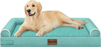 Orthopedic Dog Bed for Large Dogs - Aqua Blue / 36.0"L x 27.0"W x 6.5"Th
