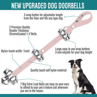 BLUETREE Dog Doorbells Premium Quality Training Potty Great Dog Bells - 03-Light Pink - image 2