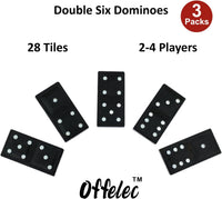 Offelec Double Six Dominoes Set - Double 6 Wooden Dominoes - image 2