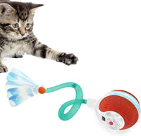 YVE LIFE Interactive Cat Toys Ball for Indoor Cats - Burgundy