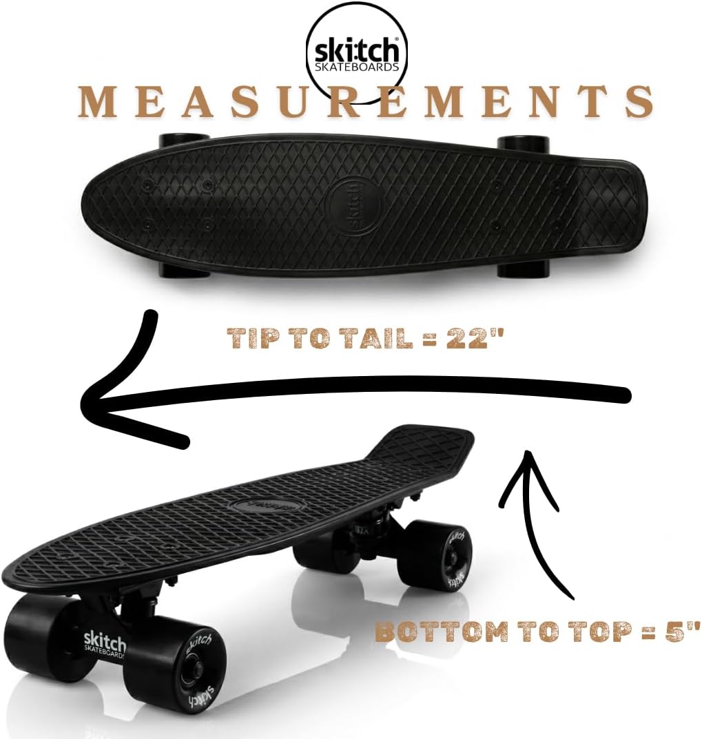 SKITCH Skateboards for Kids, Teens and Adults - Black Hole with Blackout Wheels - image 2