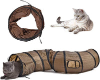 Andiker Cat Tunnel for Indoor Cats - Brown