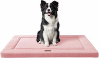 Dog Bed for Crate, Medium/Large Dogs Crate Bed - 36.0"L x 23.0"W x 1.2"Th / Pink
