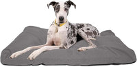 K9 Ballistics Tough Rectangle Pillow XXL Extra Large Dog Bed - Removable Cover, Washable, Durable & Water Resistant Dog Bed Made for Big Dogs 68" x40 Light Gray Velvet