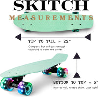 SKITCH Skateboards for Kids, Teens and Adults - [Mint Green] LED+ - image 3