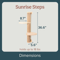 FurHaven 69.3" Tall Cat Scratching Post Tower for Indoor Cats - Wall Mount / Ascentials Sunrise Steps - image 2