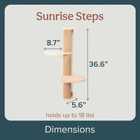Cat Climbing Wall System – Modern Floating Shelves & Perches for Cats - Sunrise Steps | Ascentials by FurHaven