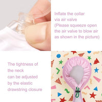CuteBone Inflatable Dog Donut Collar Alternative for Large Dogs After Surgery-Double Adjustable Neck Range P23SO00104L