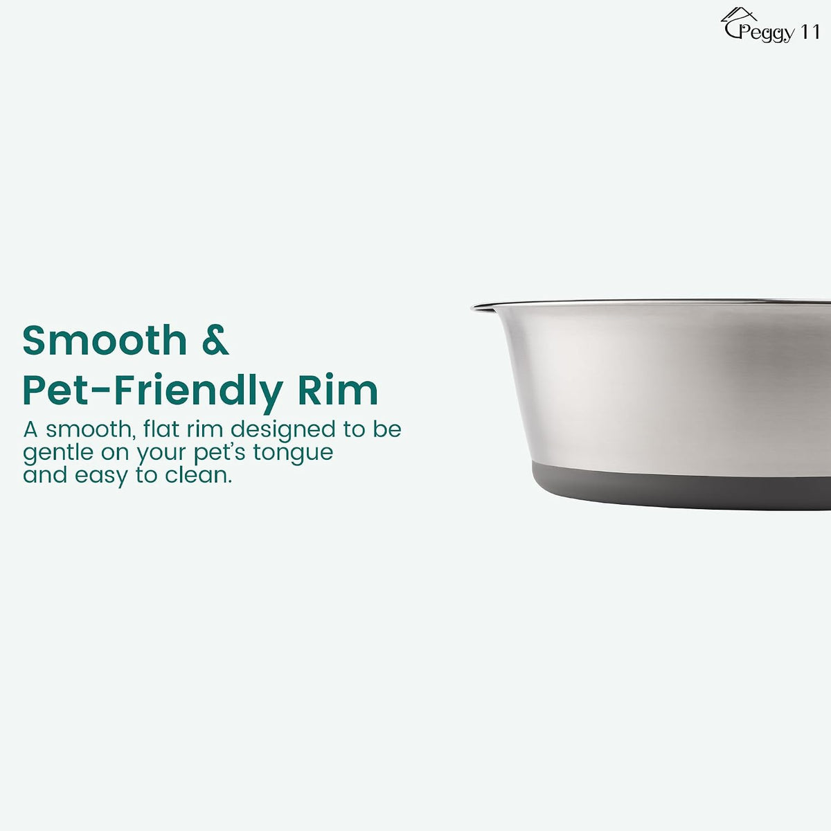 Nonslip Stainless Steel Dog Bowls, 3.8 US Cup Each - 11.4 Cup - image 4