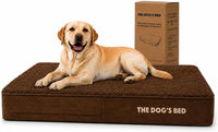 The Dog’s Bed Orthopedic Memory Foam Dog Bed - Brown Plush / Large Beds (6" deep)