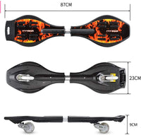 Sumeber waveboard caster board for kids and teens with two light up LED wheels - view 5