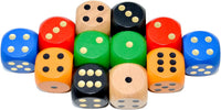 SmartDealsPro Set of 5 Random Color Large 1/5" Round Edge Wooden - 6 Colors 12 Pieces - image 2