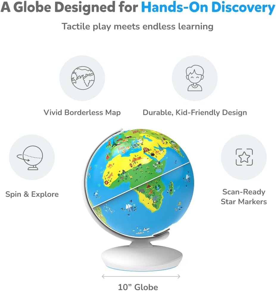 PlayShifu Orboot Earth – Interactive AR World Globe for Kids: 1000+ Facts on Animals, Places - image 3