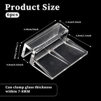 Sliverdew 6 PCS Aquarium Lid Clips, Plastic Fish Tank Cover - for 8mm thickness - image 3