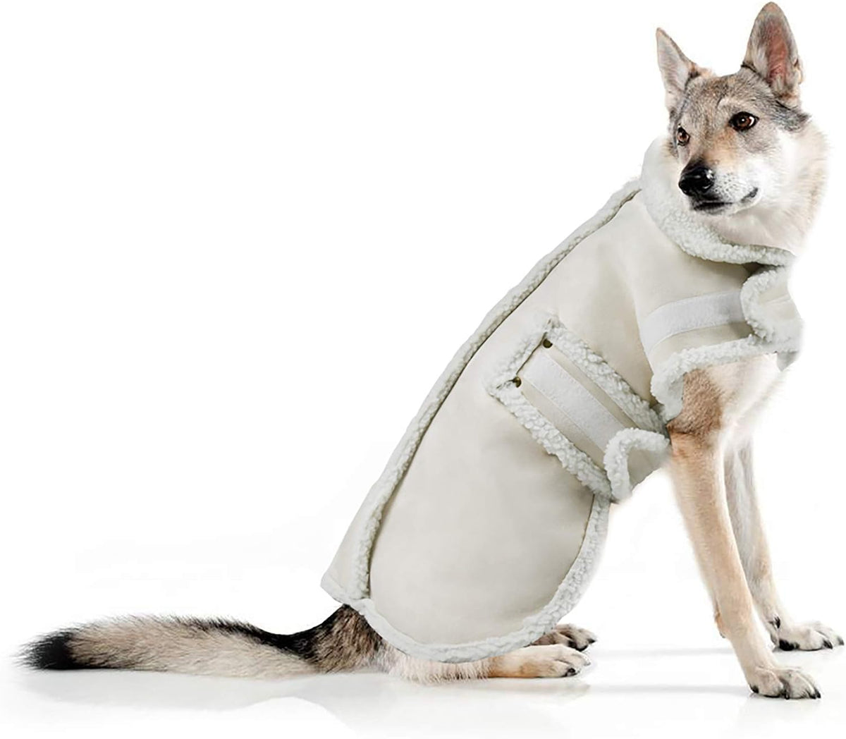 Dog Winter Jacket, Warm Windproof Dog Sweaters for Small Dogs - Beige / XX-Large(57.3lb-77.1lb)