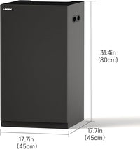Landen Aquarium Wooden Stand and Cabinet for up to 20 Gal Tank, Fish Reptile Sea Salt Water Tank Stand, Nano Foam Leveling Mat Included, W17.7xD17.7xH31.49 in,Wooden Matte Black Painted(Stand Only)