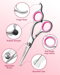 6-in-1 Dog Grooming Scissors - Pink 6 in 1 - image 3