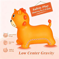 INPANY Bouncy Bull, Cow Hopper for Cowboys, Kid Gifts Toy - Orange Lion - image 3