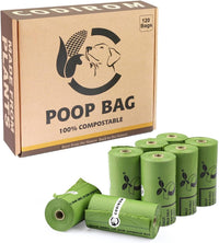 Certified Home Compostable Dog Poop Bags, 270 Plant Based Bags – Essentials for Dogs - Forest Green / 15 Count (Pack of 8)