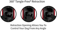 TUG Oval 360° Tangle-Free Retractable Dog Leash with Integrated Waste - Red / Medium - image 4
