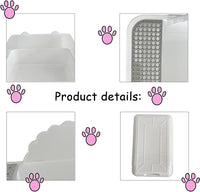 kathson Open Cat Litter Box with High Side,Anti-Splashing Cats Litter Pan,Kitten Toilet with Litter Sifting Scoop,Semi-Enclosed Removable Kittens Litter for Boxes Easy to Clean No Odor 11×17×7 inches