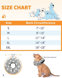 Supet Inflatable Dog Cone Collar Alternative After Surgery, Dog Neck Donut Collar Recovery E Collar, Soft Pet Cone for Small Medium Large Dogs